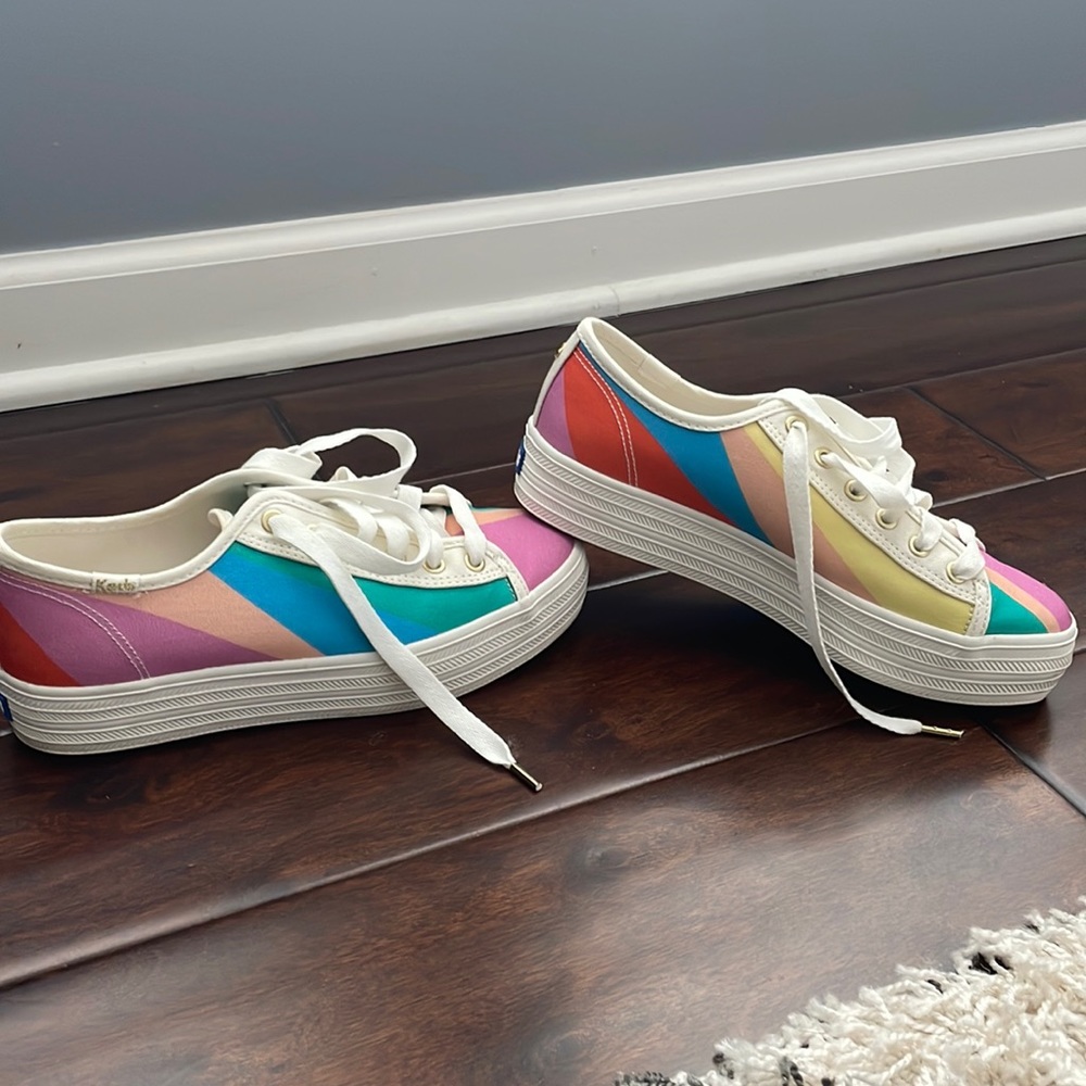 Keds x kate spade new york Triple Kick Multi Stripe Canvas | size 6
